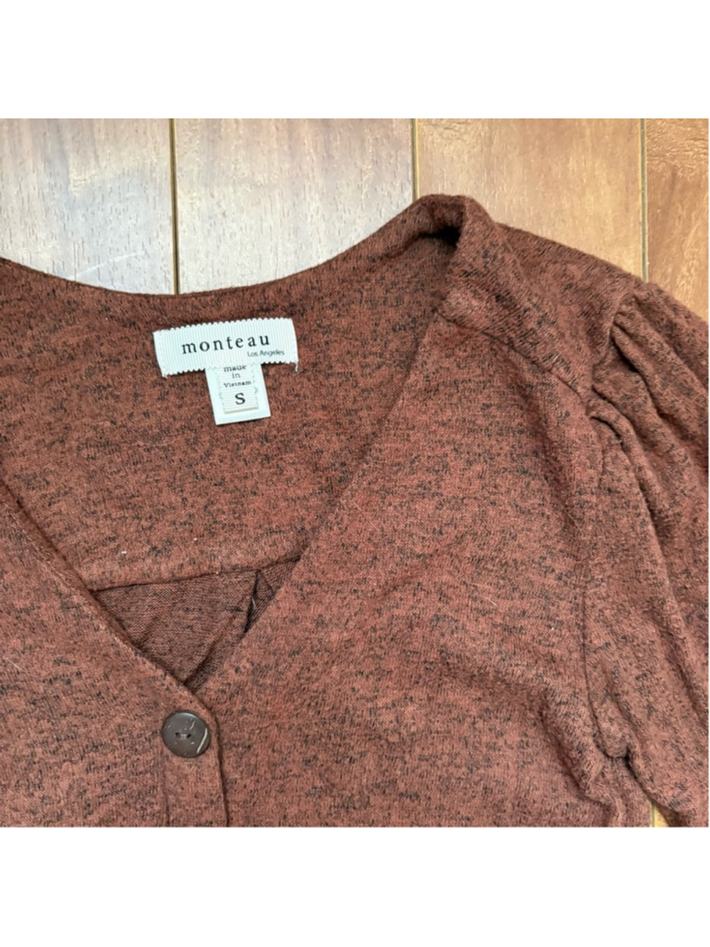 Monteau Rust Button-Up Cardigan - Picture 2 of 2